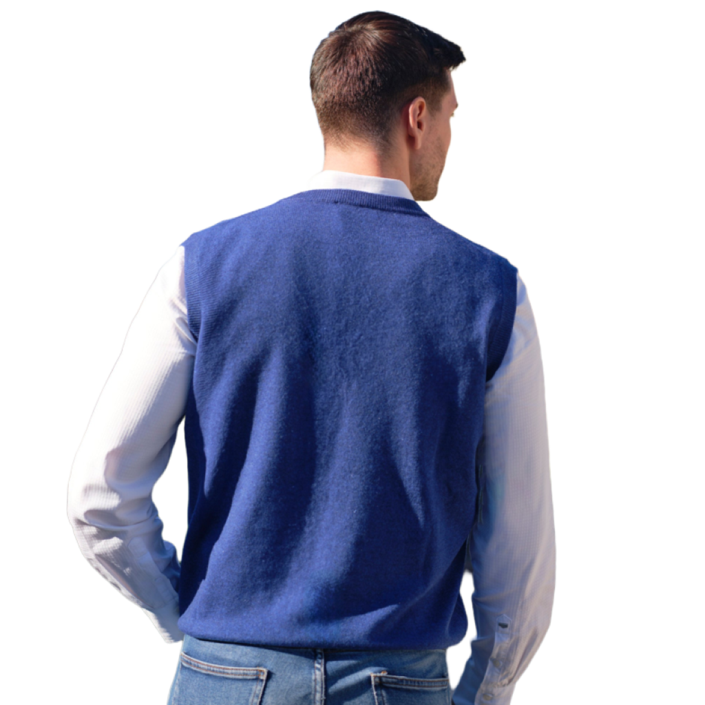 Men's Pure Cashmere V-Neck Vest-1
