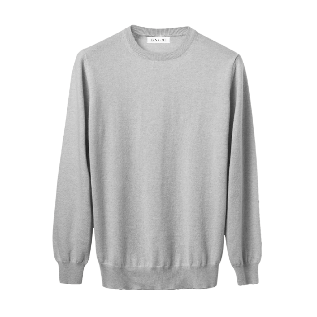 Men's Cashmere Crew Neck Sweater-4