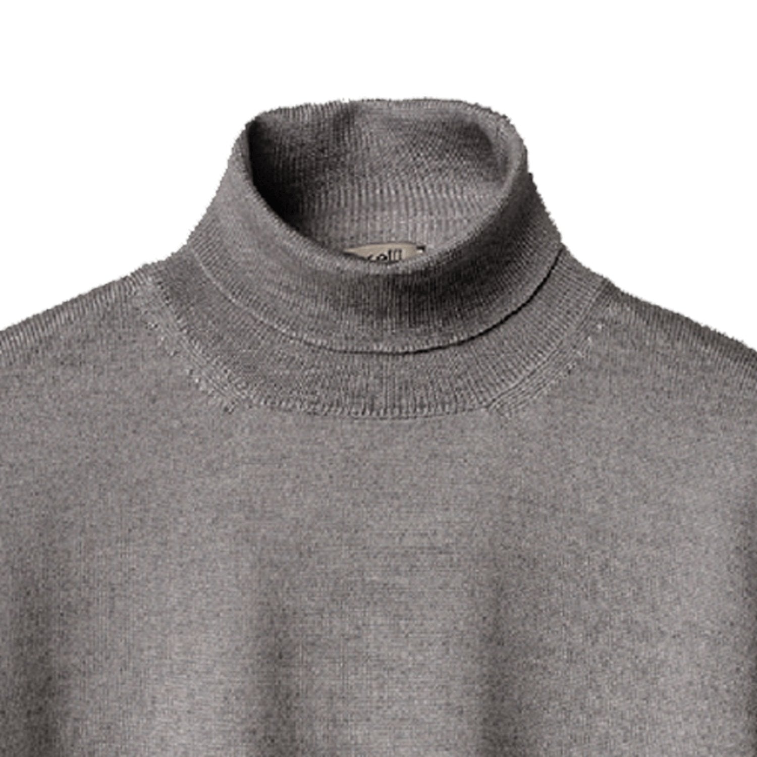 Men's Cashmere Turtleneck Sweater, Silk and Merino Wool-3