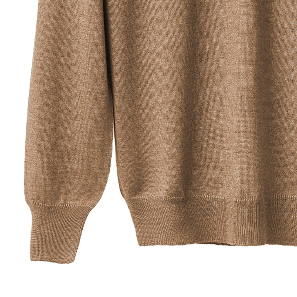 Men's V-Neck Sweater in a Blend of Cashmere, Silk and Extrafine Merino Wool-4